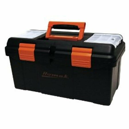 TOTALTURF 20 Inch Plastic Tool box with Tray and Dividers TO2586538